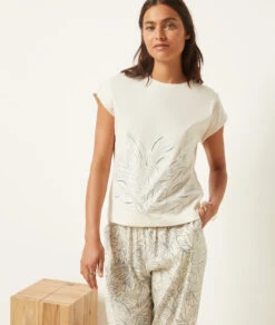 Top Mit Kurzen Ärmeln KHAKI -Damen mode Geschaft 653949759 c