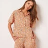 Pyjamahemd Mit Print ABRIKOSE -Damen mode Geschaft 653954161 x