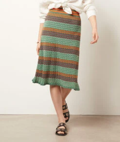 Rock Aus Strick GRÜN -Damen mode Geschaft 653965940 6