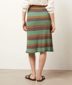 Rock Aus Strick GRÜN -Damen mode Geschaft 653965940 a