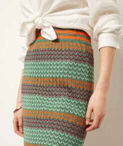 Rock Aus Strick GRÜN -Damen mode Geschaft 653965940 b