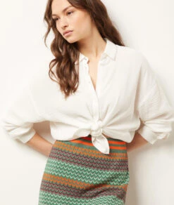 Rock Aus Strick GRÜN -Damen mode Geschaft 653965940 c