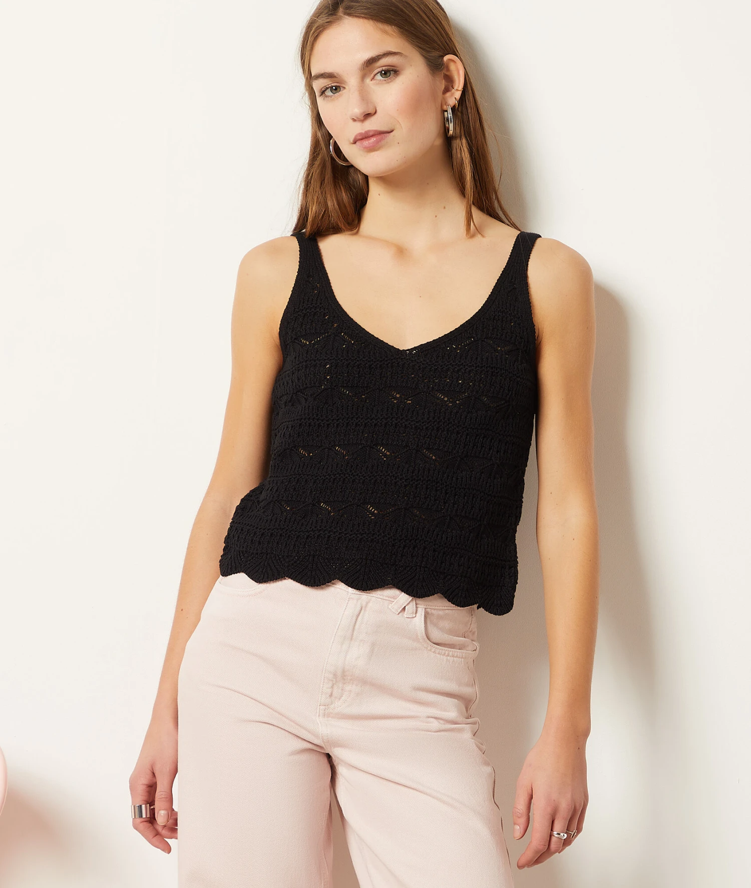 Häkel-Top 100 % Baumwolle SCHWARZ 3 Häkel-Top 100 % Baumwolle SCHWARZ