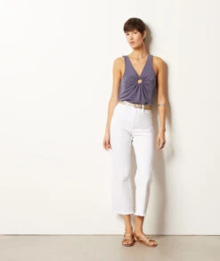 Tala Top Mit Cut-outs BLAUGRAU -Damen mode Geschaft 653979121 6