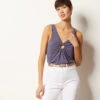 Tala Top Mit Cut-outs BLAUGRAU