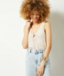 Tala Top Mit Cut-outs BEIGE 9 Tala Top Mit Cut-outs BEIGE -Damen mode Geschaft 653979183 6