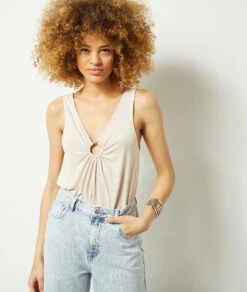 Tala Top Mit Cut-outs BEIGE 11 Tala Top Mit Cut-outs BEIGE -Damen mode Geschaft 653979183 c