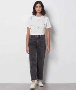 Weit Geschnittene Jeans ANTHRAZIT -Damen mode Geschaft 653980904 x