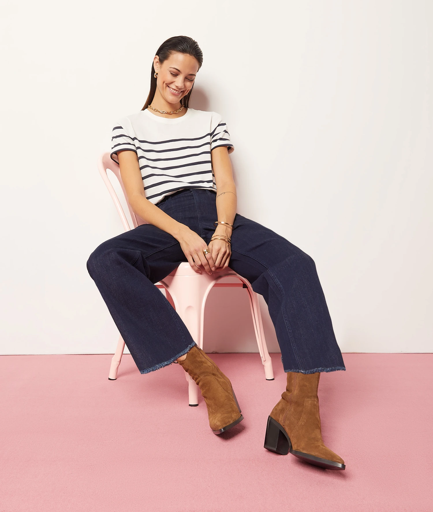 Hose Mit Weitem Schnitt BLAU 7 Hose Mit Weitem Schnitt BLAU – Bild 5