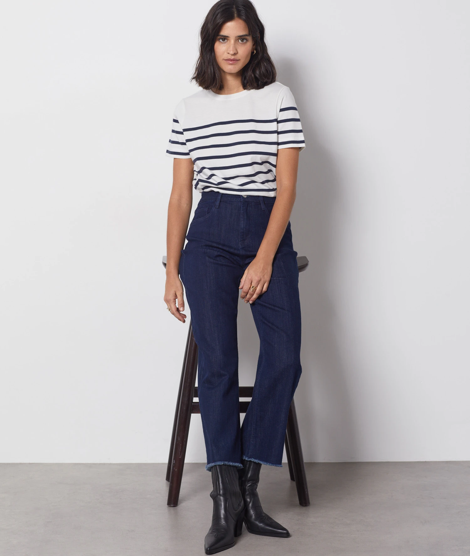 Hose Mit Weitem Schnitt BLAU 3 Hose Mit Weitem Schnitt BLAU