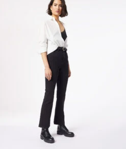 Ausgestellte Jeans Mit Hoher Taille SCHWARZ -Damen mode Geschaft 653981005 6