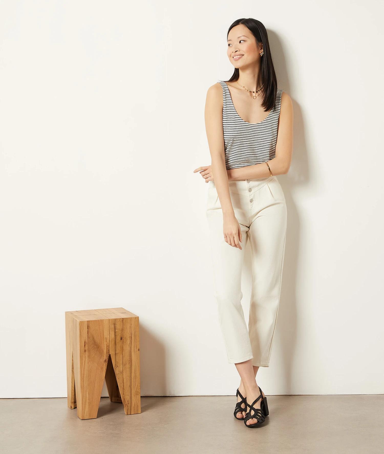 Gestreiftes Top Aus Leinenmischgewebe MARINEBLAU 7 Gestreiftes Top Aus Leinenmischgewebe MARINEBLAU – Bild 5