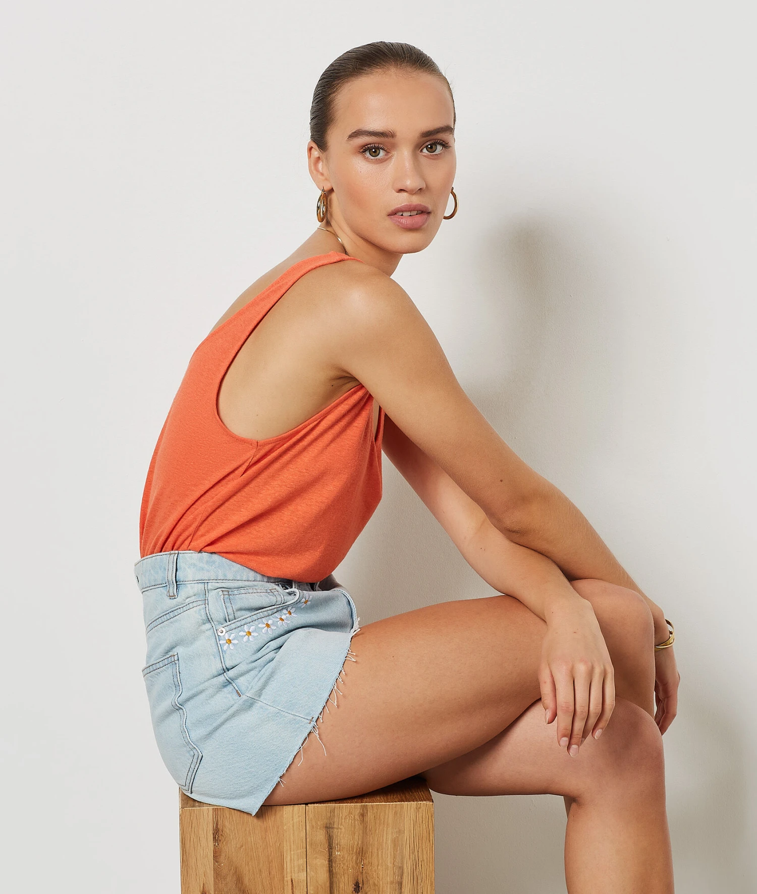 Top Aus Leinenmischgewebe TERRACOTTA 3 Top Aus Leinenmischgewebe TERRACOTTA