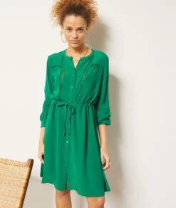 Geknöpftes Kleid SEEGRÜN -Damen mode Geschaft 653983940 6