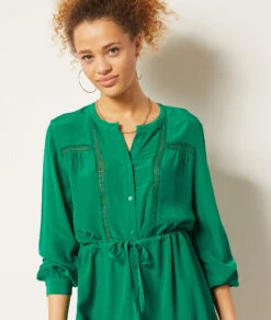 Geknöpftes Kleid SEEGRÜN -Damen mode Geschaft 653983940 c