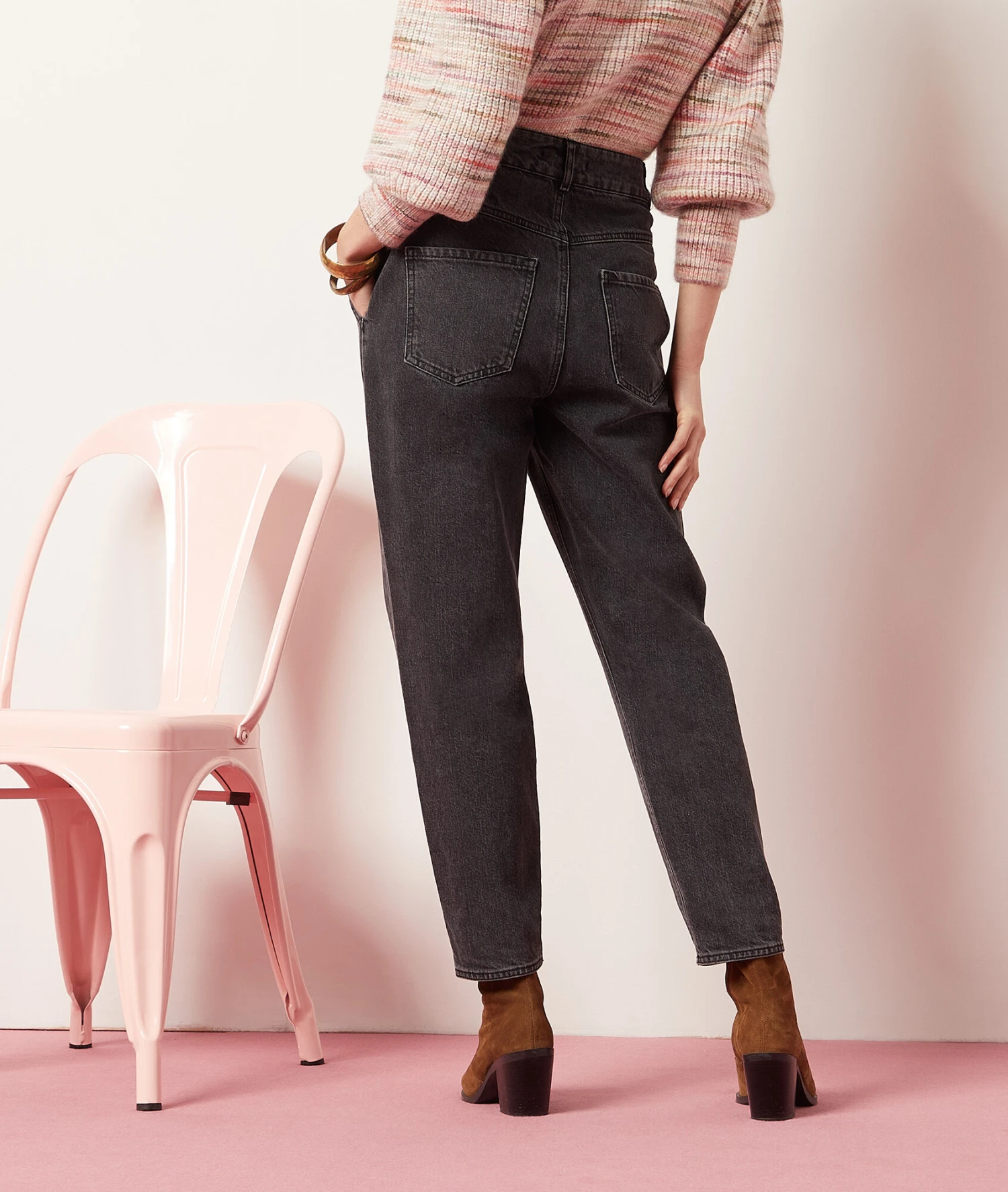 Jeans Im Karottenschnitt ANTHRAZIT 4 Jeans Im Karottenschnitt ANTHRAZIT – Bild 2