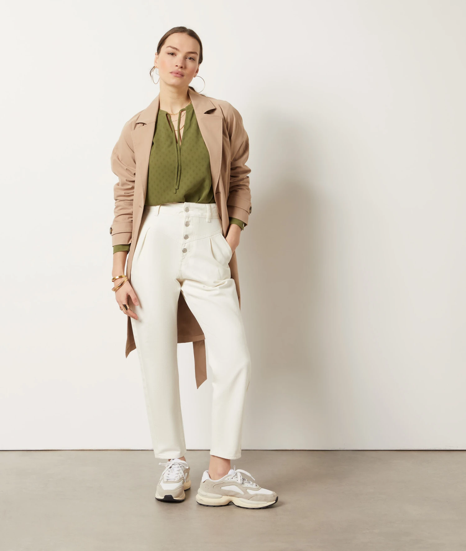 Jeans Im Karottenschnitt ECRU 5 Jeans Im Karottenschnitt ECRU – Bild 3