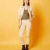 Gerade Geschnittene Hose BEIGE -Damen mode Geschaft 653986283 x