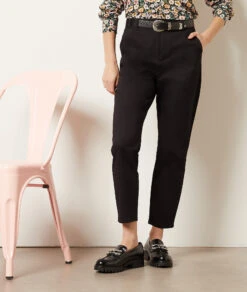 Hose Im Karottenschnitt SCHWARZ -Damen mode Geschaft 653987105 6