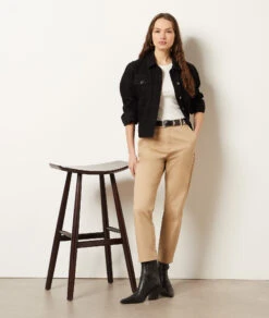 Hose Im Zigarettenschnitt BEIGE -Damen mode Geschaft 653987183 6