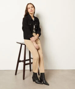 Hose Im Zigarettenschnitt BEIGE -Damen mode Geschaft 653987183 c