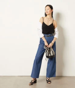 Caraco Mit Gestickten Details SCHWARZ 9 Caraco Mit Gestickten Details SCHWARZ -Damen mode Geschaft 653988905 6