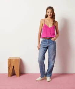 Caraco Mit Gestickten Details FUCHSIA -Damen mode Geschaft 653988909 6