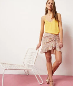 Caraco Mit Gestickten Details GELB -Damen mode Geschaft 653988954 6