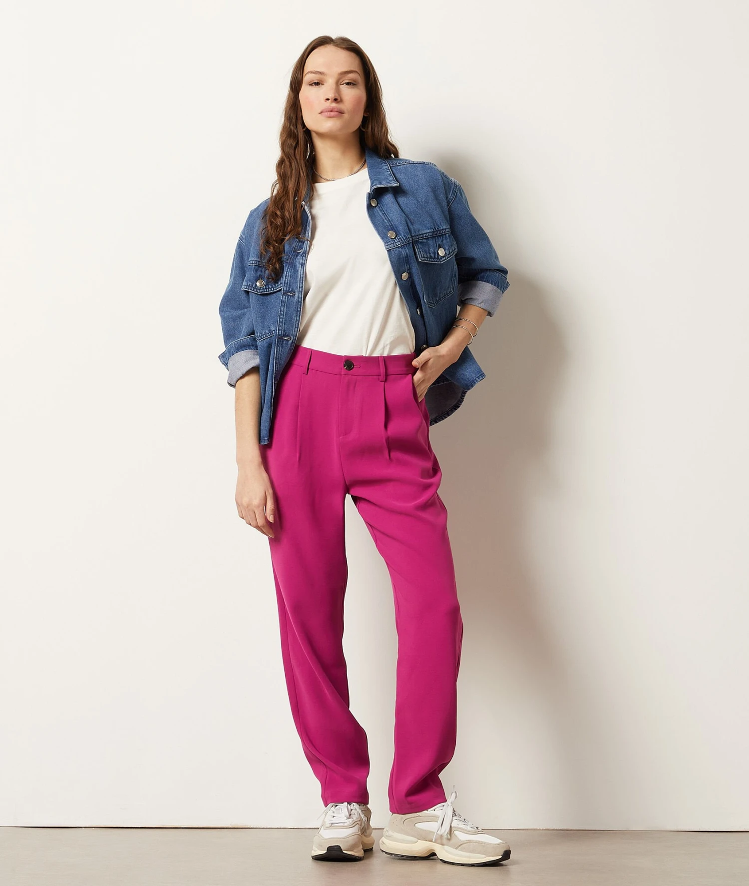 Hose Im Zigarettenschnitt FUCHSIA 3 Hose Im Zigarettenschnitt FUCHSIA