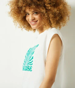 T-Shirt Mit Print Aus 100 % Baumwolle ENTENGRÜN 10 T-Shirt Mit Print Aus 100 % Baumwolle ENTENGRÜN -Damen mode Geschaft 653990442 b