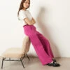Hose Mit Weitem Schnitt FUCHSIA -Damen mode Geschaft 653990572 x