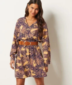 Kleid Mit Print MARINEBLAU 9 Kleid Mit Print MARINEBLAU -Damen mode Geschaft 653990837 6