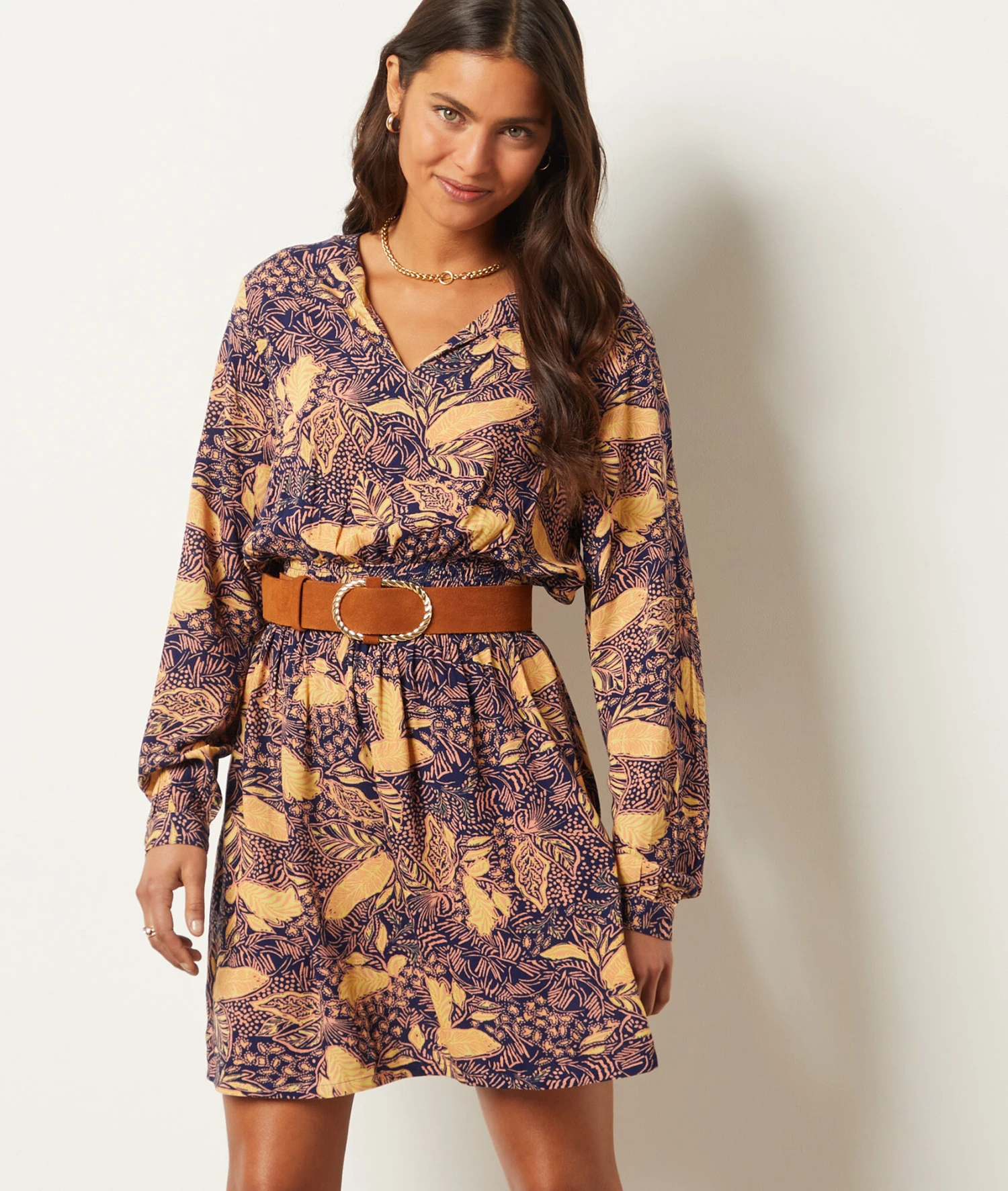 Kleid Mit Print MARINEBLAU 5 Kleid Mit Print MARINEBLAU – Bild 3