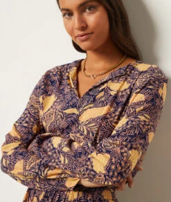 Kleid Mit Print MARINEBLAU 10 Kleid Mit Print MARINEBLAU -Damen mode Geschaft 653990837 b