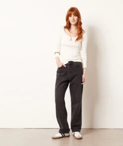 Jeans Mit Geradem Schnitt ANTHRAZIT