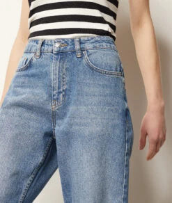 Jeans Mit Geradem Schnitt BLAU -Damen mode Geschaft 653991223 b