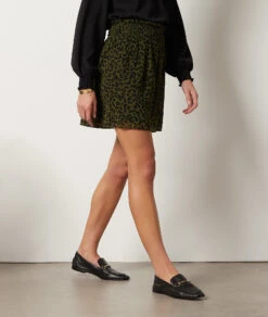 Fließender Rock Mit Print KHAKI 9 Fließender Rock Mit Print KHAKI -Damen mode Geschaft 653994316 b