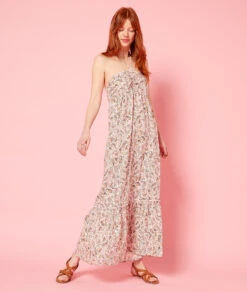 Langes Kleid Aus Leinenmischgewebe KORALLE