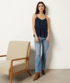 Caraco Aus Leinenmischgewebe MARINEBLAU 9 Caraco Aus Leinenmischgewebe MARINEBLAU -Damen mode Geschaft 653995825 6