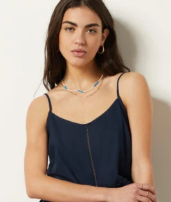 Caraco Aus Leinenmischgewebe MARINEBLAU 10 Caraco Aus Leinenmischgewebe MARINEBLAU -Damen mode Geschaft 653995825 b