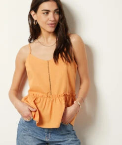 Caraco Aus Leinenmischgewebe BUTTERBLUME -Damen mode Geschaft 653995858 b