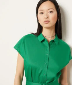 Kleid Mit Gürtel NILGRÜN -Damen mode Geschaft 653997740 b