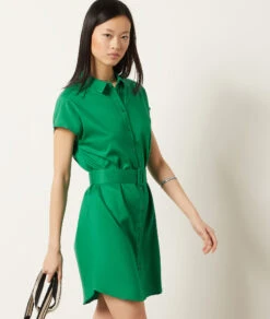 Kleid Mit Gürtel NILGRÜN -Damen mode Geschaft 653997740 c