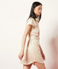 Kleid Mit Gürtel ECRU 9 Kleid Mit Gürtel ECRU -Damen mode Geschaft 653997780 6