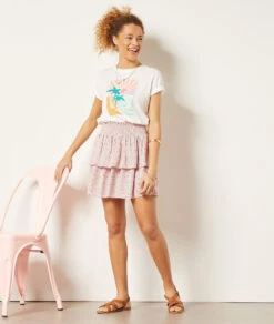 Rock Mit Volants HELLROSA 9 Rock Mit Volants HELLROSA -Damen mode Geschaft 654000268 6