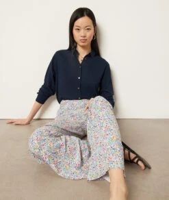 Fließende, Weit Geschnittene Hose BLAUGRÜN -Damen mode Geschaft 654002336 6