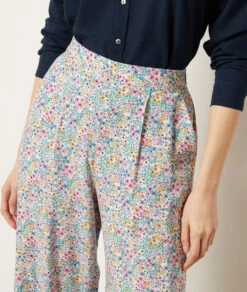 Fließende, Weit Geschnittene Hose BLAUGRÜN -Damen mode Geschaft 654002336 b