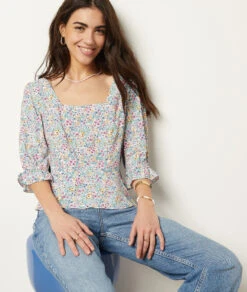 Top Mit Freiem Rücken Und Zum Binden BLAUGRÜN