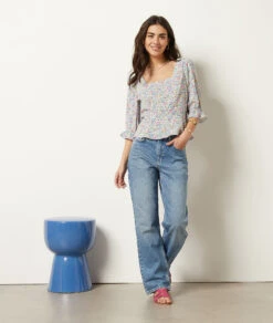 Top Mit Freiem Rücken Und Zum Binden BLAUGRÜN -Damen mode Geschaft 654003536 x