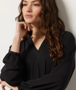 Kleid Mit Bindegürtel SCHWARZ 10 Kleid Mit Bindegürtel SCHWARZ -Damen mode Geschaft 654005305 b